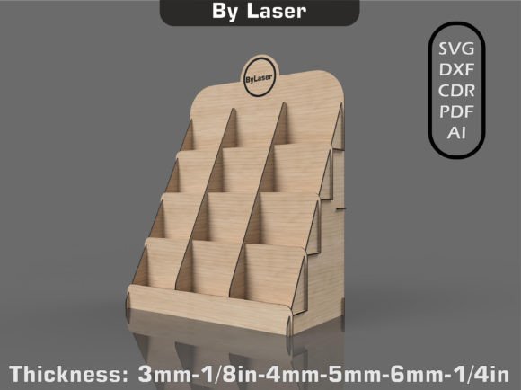 Download Laser Cut File Countertop Display Stand - Play Collection