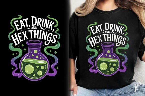 Download Eat Drink and Hex Things Halloween Shirt - Premium Bundle